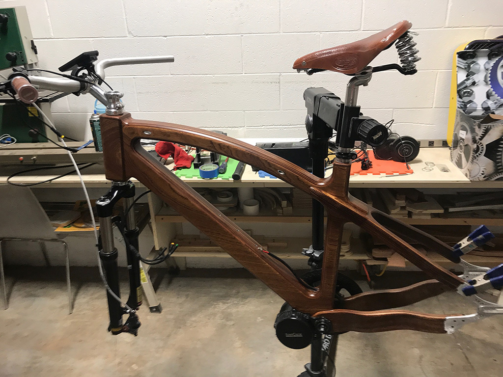 Front Forks Installed on the Bike Frame Front Forks Installed on the Bike Frame