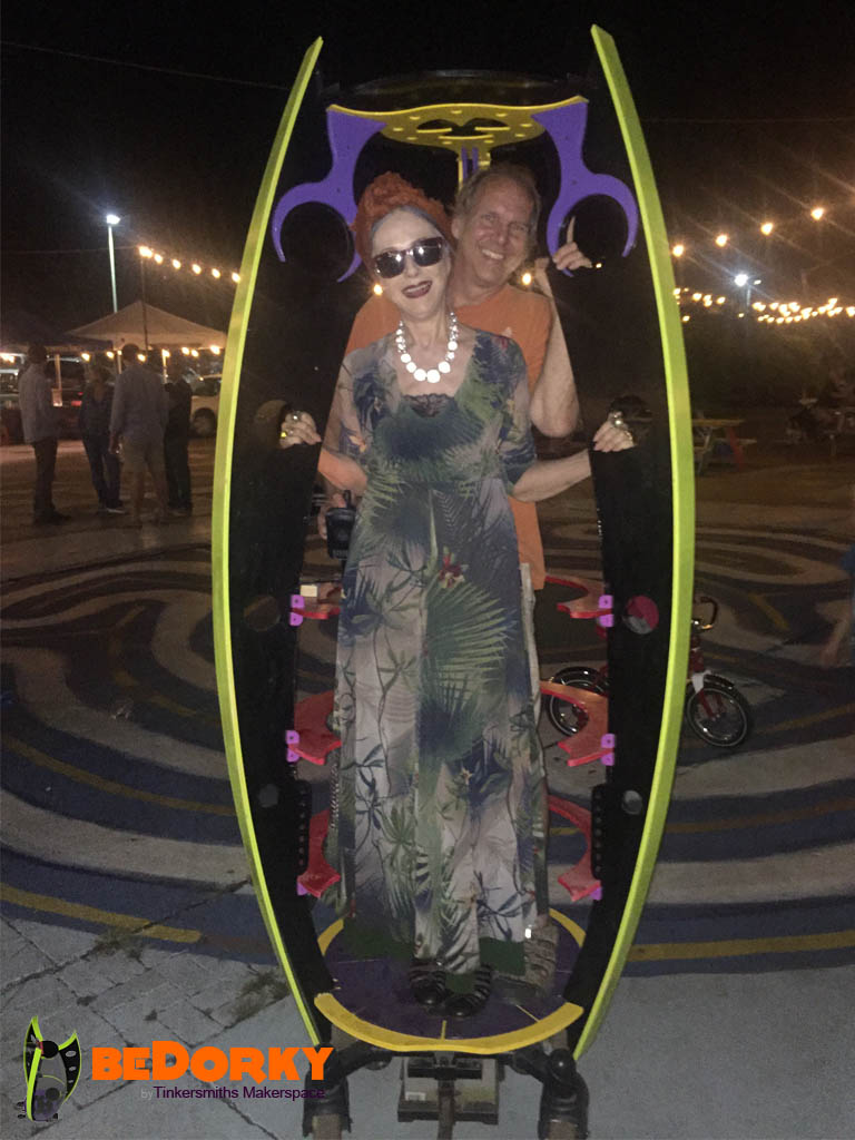 Beatrix Ost Rides the Dorkpod at the Ix Art Park Charlottesville Virginia