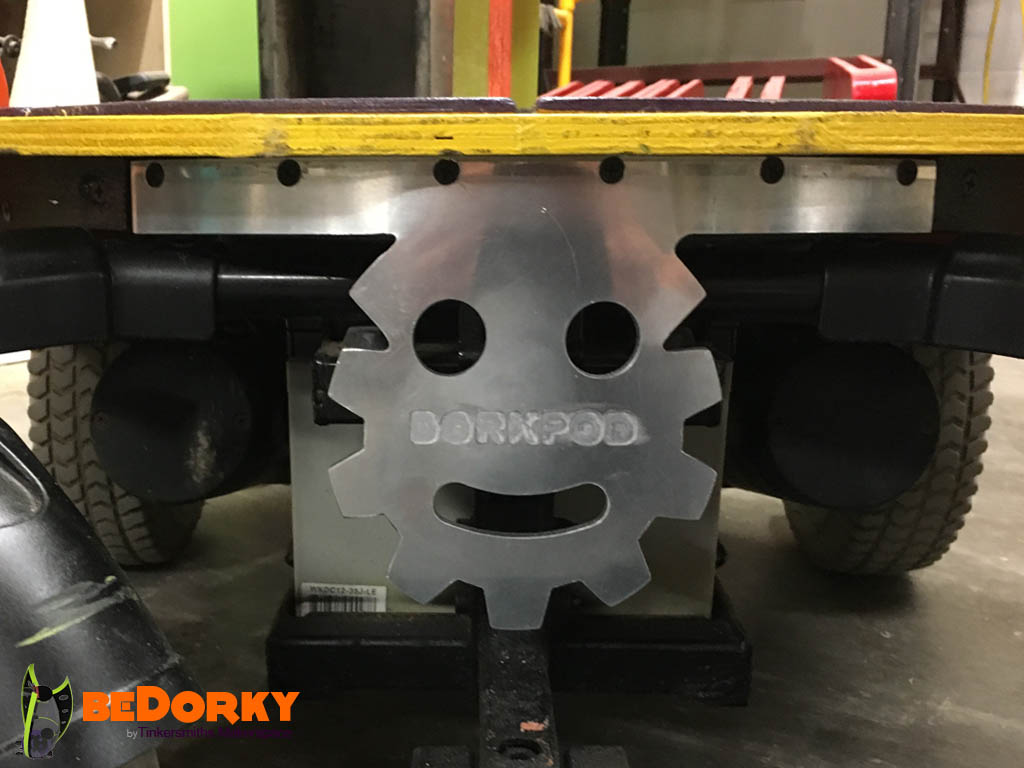 Dorkbot Logo Installed on Dorkpod