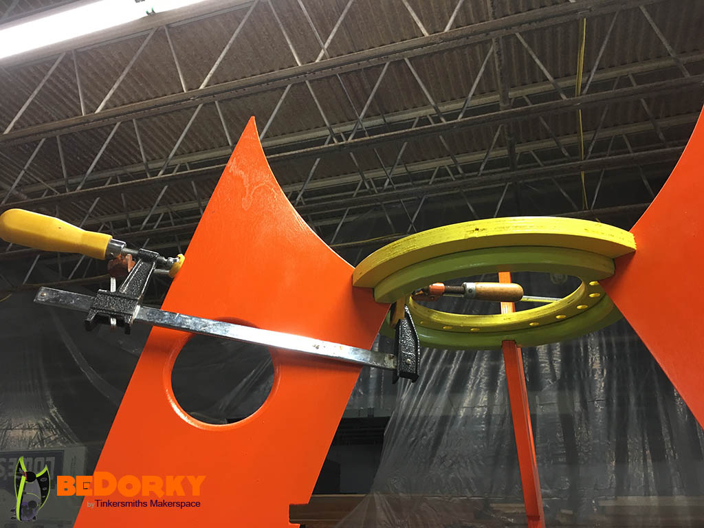 Assembling the Dorkpod Ceiling Rings in Charlottesville Virginia