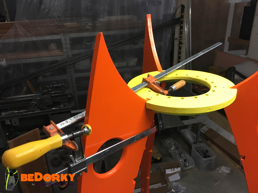 Assembling the Dorkpod Ceiling Rings in Charlottesville Virginia