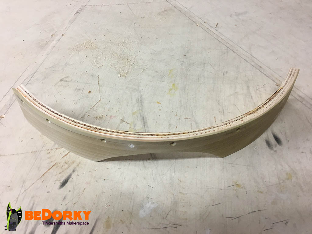 Plywood and Poplar Curved Under Floor Fender