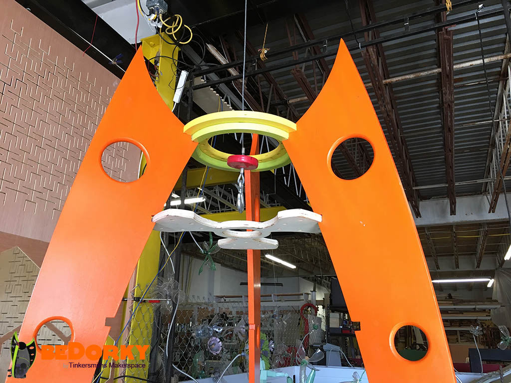 CNCed Dorkpod Lift Jig Installed on Hoist