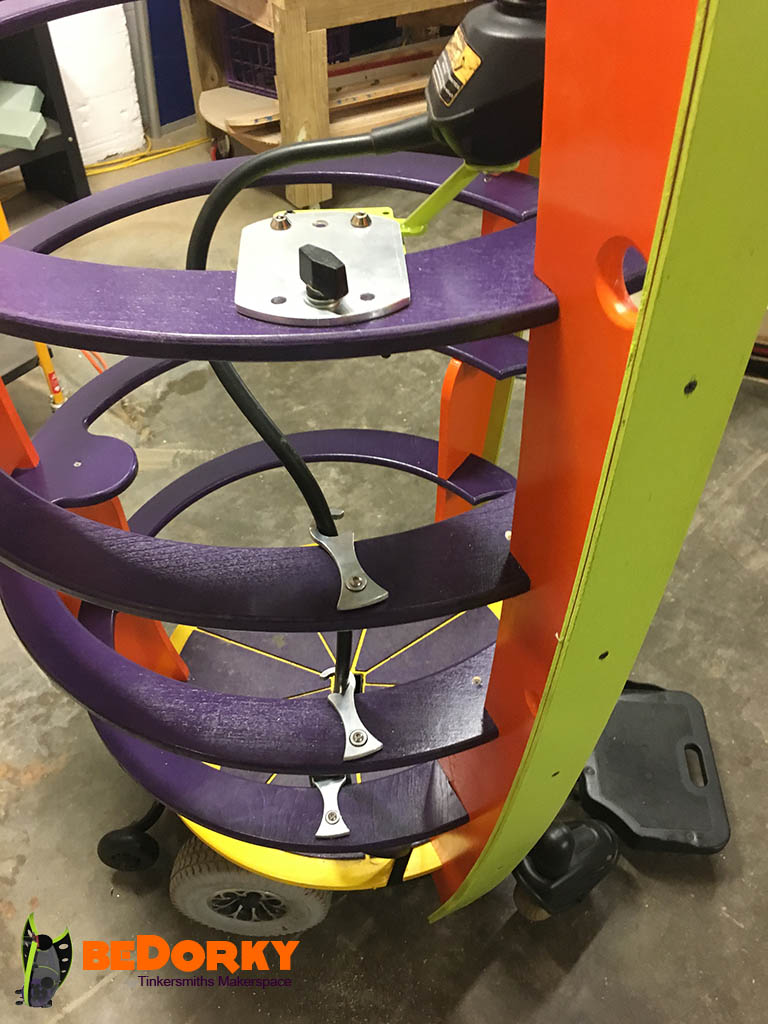 Dorkpod T-Fin Painted Lime Green Installed