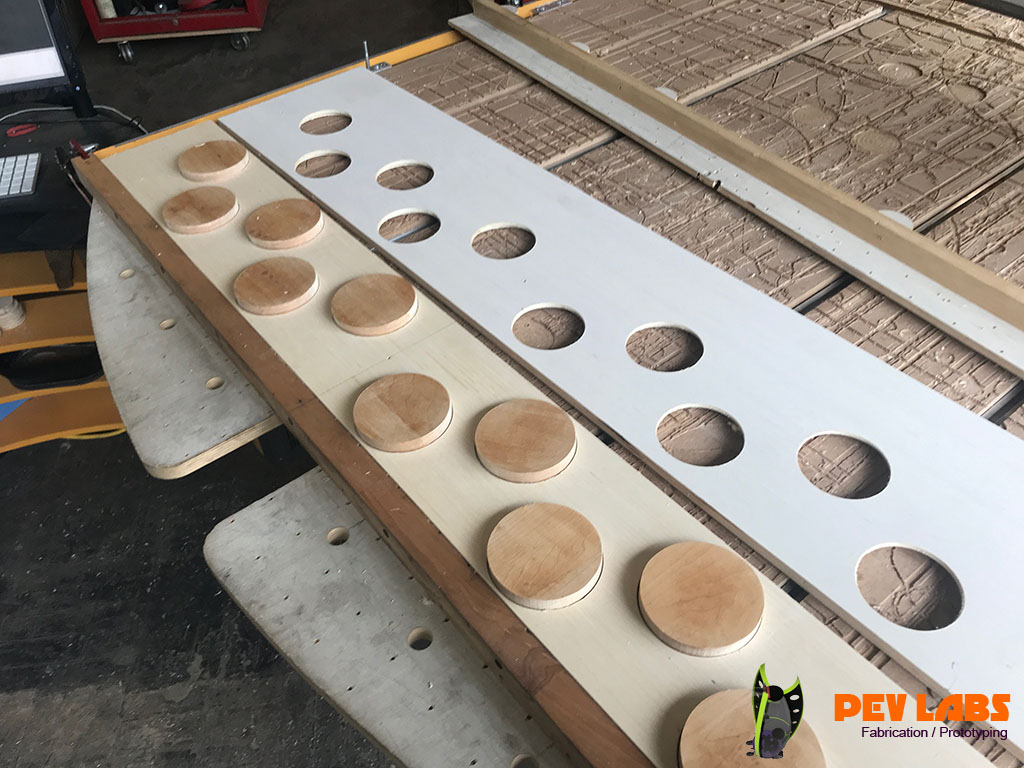 Group of Ten Blanks in CNC Jig